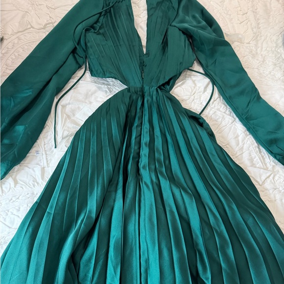 Abercrombie & Fitch Teal Long Sleeve Dress - Picture 2 of 3